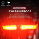 Велоліхтар XA-817 із зазначенням поворотів (red+yellow), waterproof, ЗУ Type-C, Li-Ion акум., пульт управління, CR2032