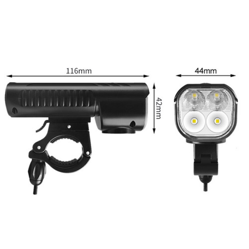 Велофара з сигналом FY-336-4T6, power bank, виносна кнопка, Waterproof, Li-Ion акумулятор, ЗУ microUSB, Box
