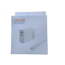 Адаптер USB, Type-C + кабель USB-Type-C 200W, USB/PD