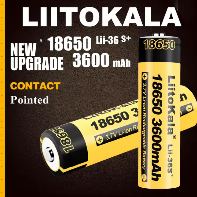 Аккумулятор 18650, LiitoKala 36S-JT, 3600mAh, ОРИГИНАЛ оптом в Украине