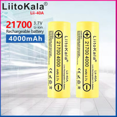 Акумулятор 21700, LiitoKala Lii-40A, 4000mAh, ОРИГИНАЛ
