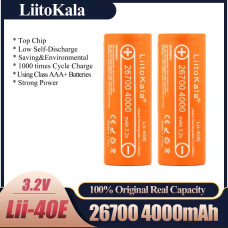 Акумулятор 26700, LiitoKala Lii-40E, 3.2V, 4000mAh, ОРИГИНАЛ
