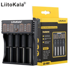 Зарядний пристрій LiitoKala Lii-402, POWER BANK, 4×-18650, АА, ААА Li-Ion, LiFePO4, Ni-Mh, ОРІГІНАЛ