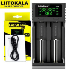 Зарядний пристрій LiitoKala Lii-S2, 2×-18650, 26650, АА, ААА, Li-Ion, LiFePO4, NiMH, ОРИГІНАЛ
