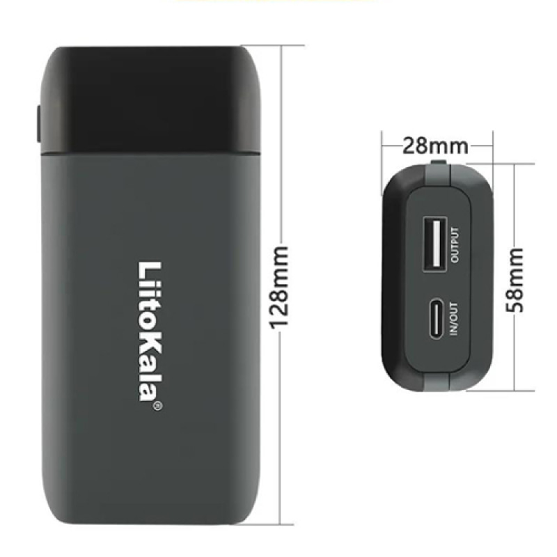 Зарядний пристрій + POWER BANK LiitoKala Lii-MP2, 2×18650/ 21700