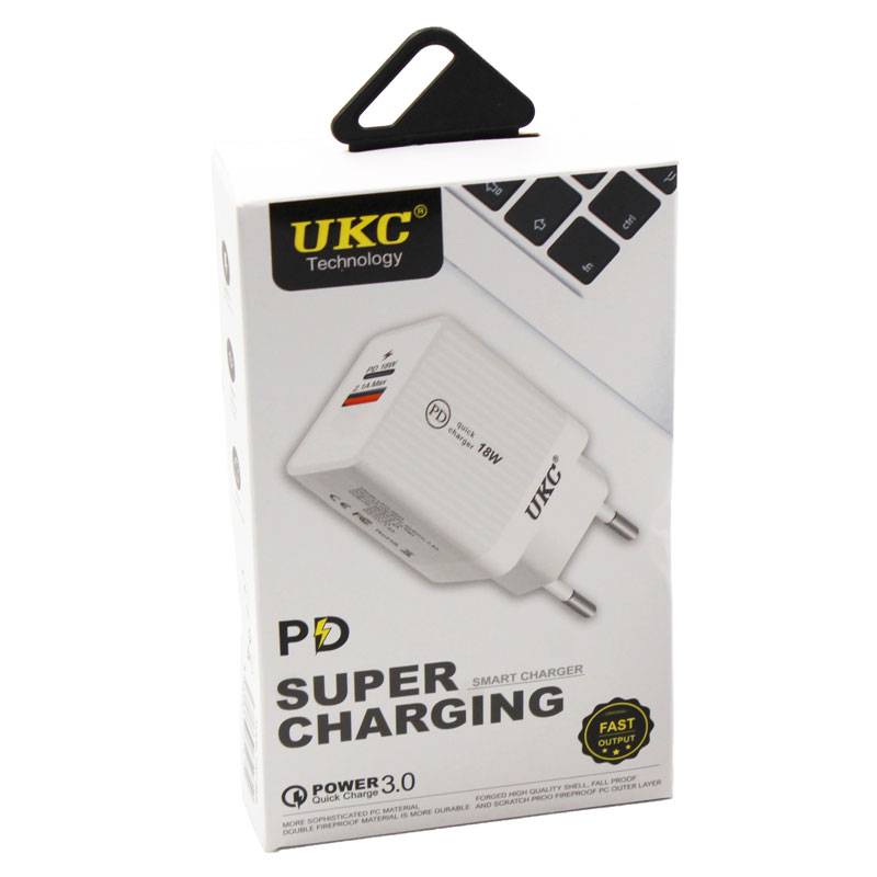 Адаптер Fast Charge 220v 18w PD 889 USB+Type-C